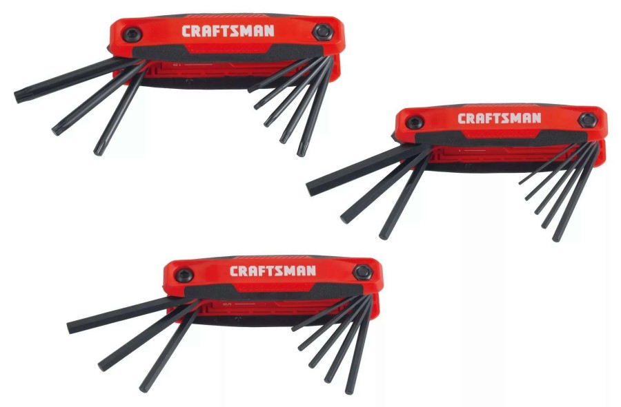 Hand Tools * | Craftsman Hex Keys & Torx Keys 25-Key Standard (Sae) And Metric Combination Folding Hex Key Set