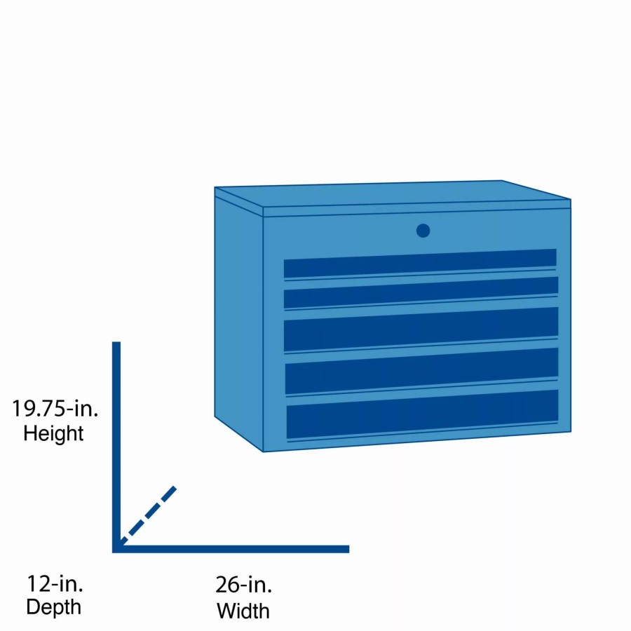 Tool Storage & Work Benches * | Craftsman Top Tool Chests 2000 Series 26-In W X 19.75-In H 5-Drawer Steel Tool Chest (Red)