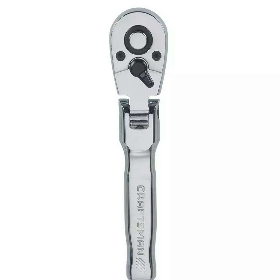 Hand Tools * | Craftsman Ratchets & Ratchet Sets 72-Tooth 3/8-In Drive Quick-Release Flexible Head Standard Ratchet