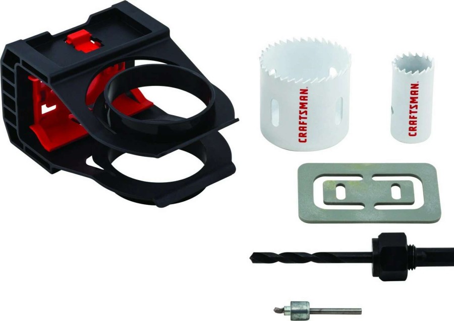 Power Tool Accessories * | Craftsman Hole Saws & Kits 7-Piece Set Bi-Metal Arbored Adjustable Hole Saw