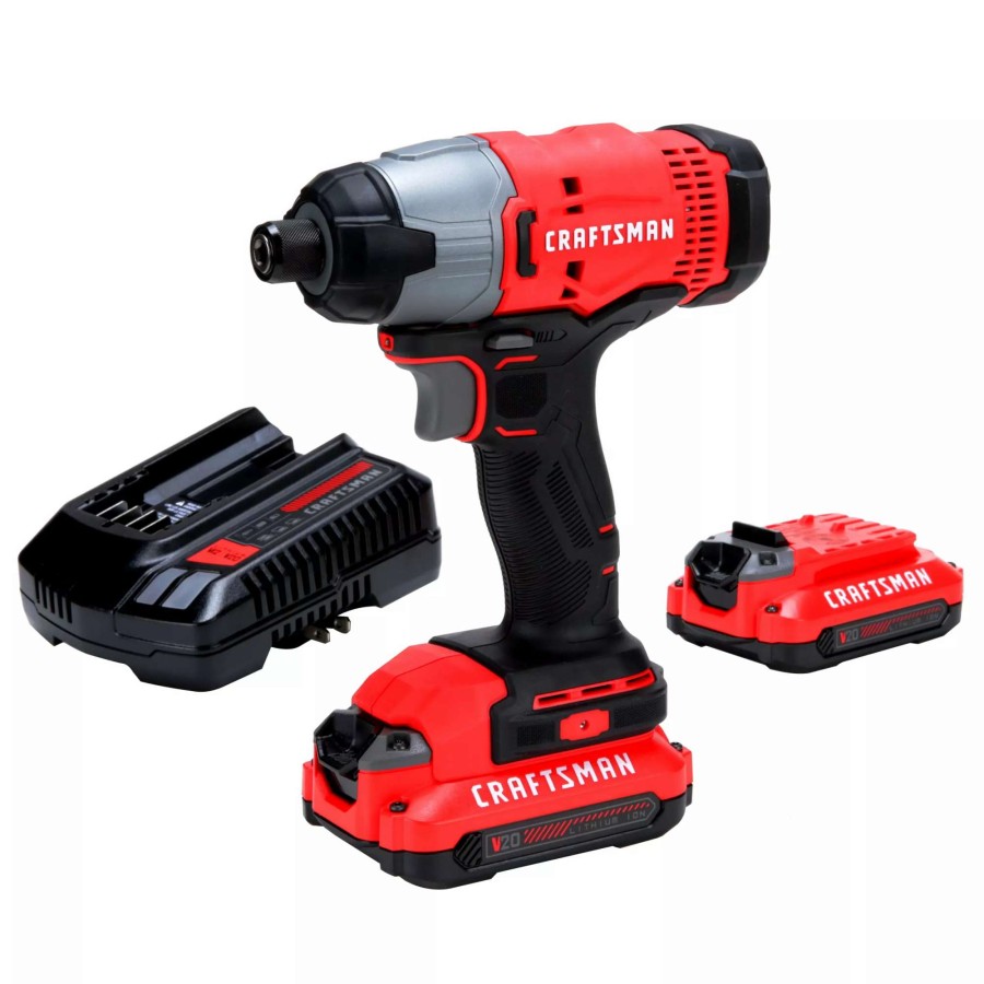 Power Tools * | Craftsman Impact Drivers V20 20-Volt Max Variable Speed Cordless Impact Driver (2-Batteries Included)