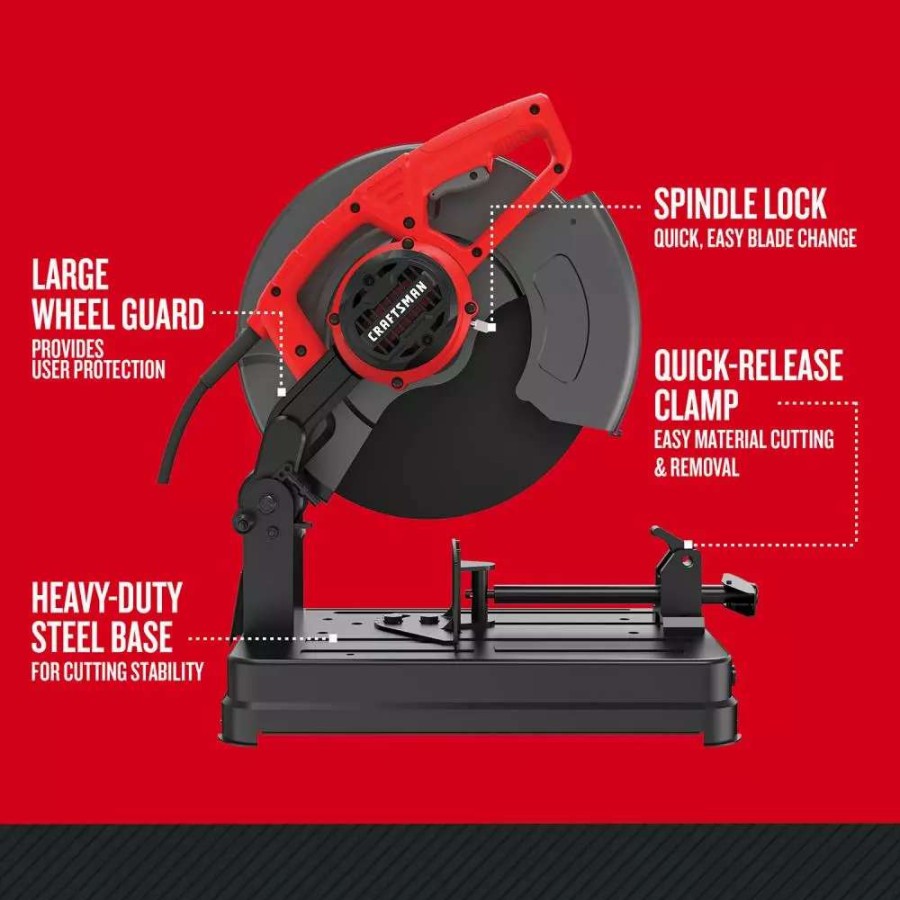 Power Tools * | Craftsman Chop Saws 15-Amp 14-In Chop Saw