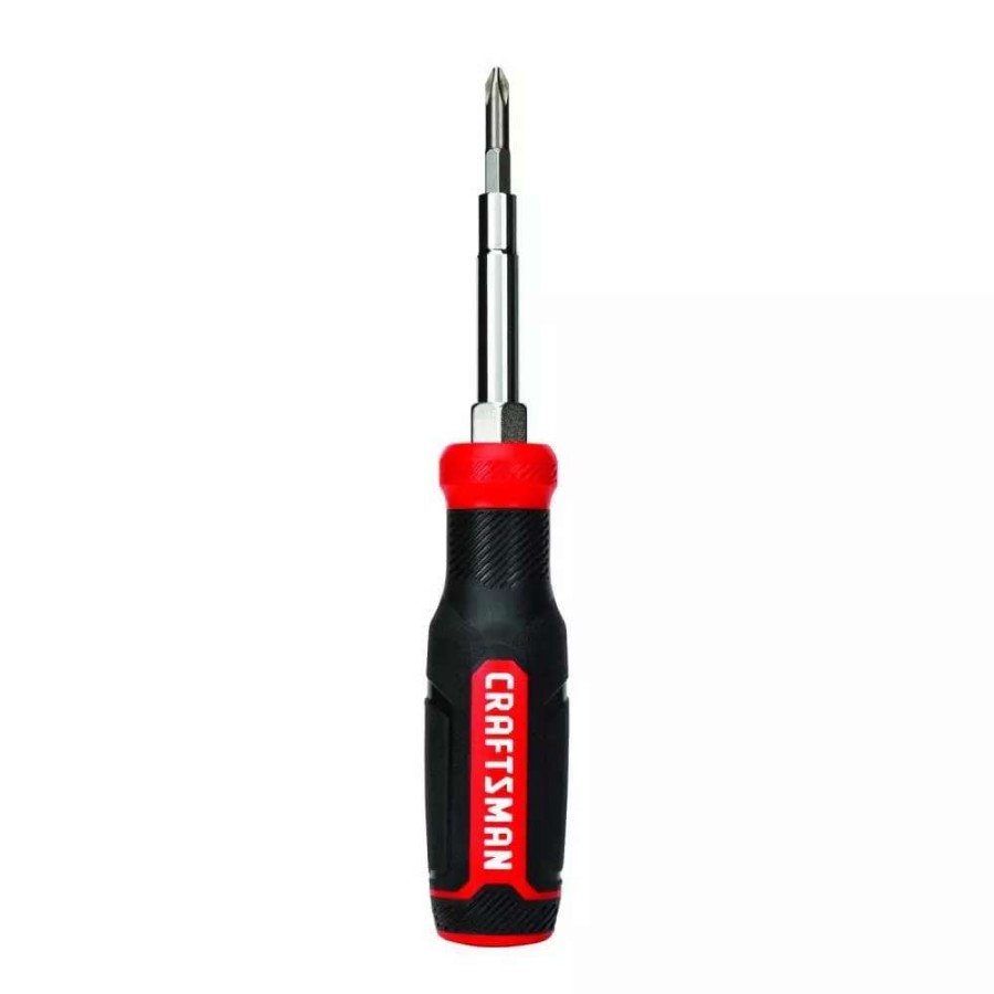 Hand Tools * | Craftsman Screwdrivers 6-Piece Bi-Material Handle Set Multi-Bit Screwdriver Set