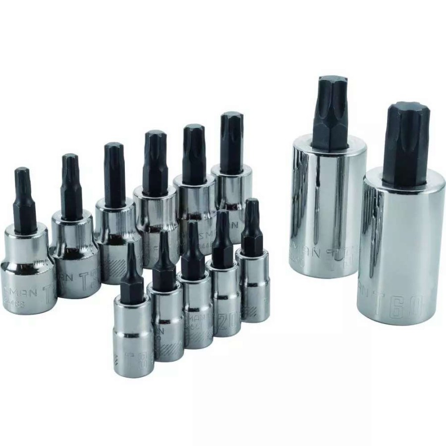 Hand Tools * | Craftsman Driver Sockets & Sets 13-Piece 1/4-In; 3/8-In Drive Set Torx Bit Torx Driver Socket Set