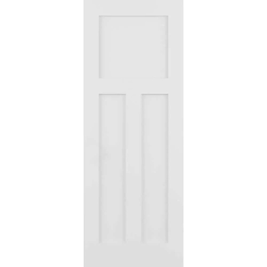 Interior Doors * | Reliabilt Slab Doors Shaker 24-In X 80-In White 3-Panel Craftsman