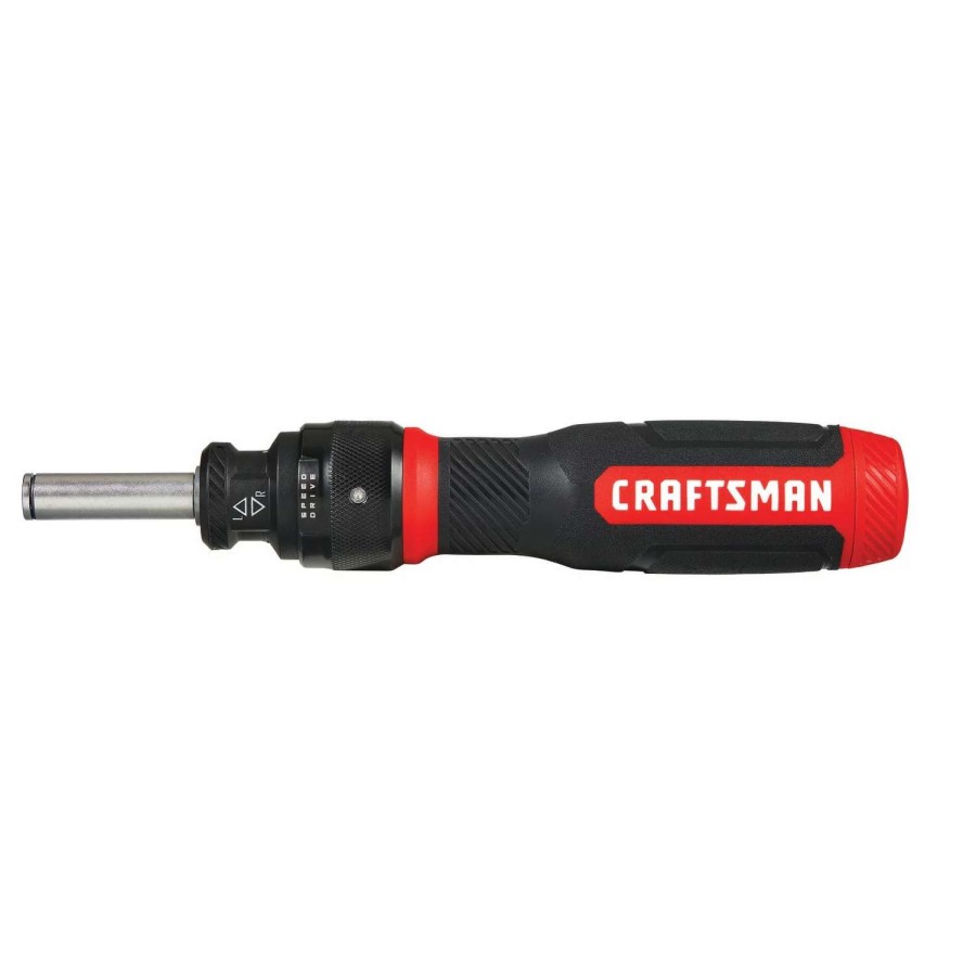 Hand Tools * | Craftsman Screwdrivers 16-Piece Bi-Material Handle Ratcheting 1/4-In Set Multi-Bit Screwdriver Set