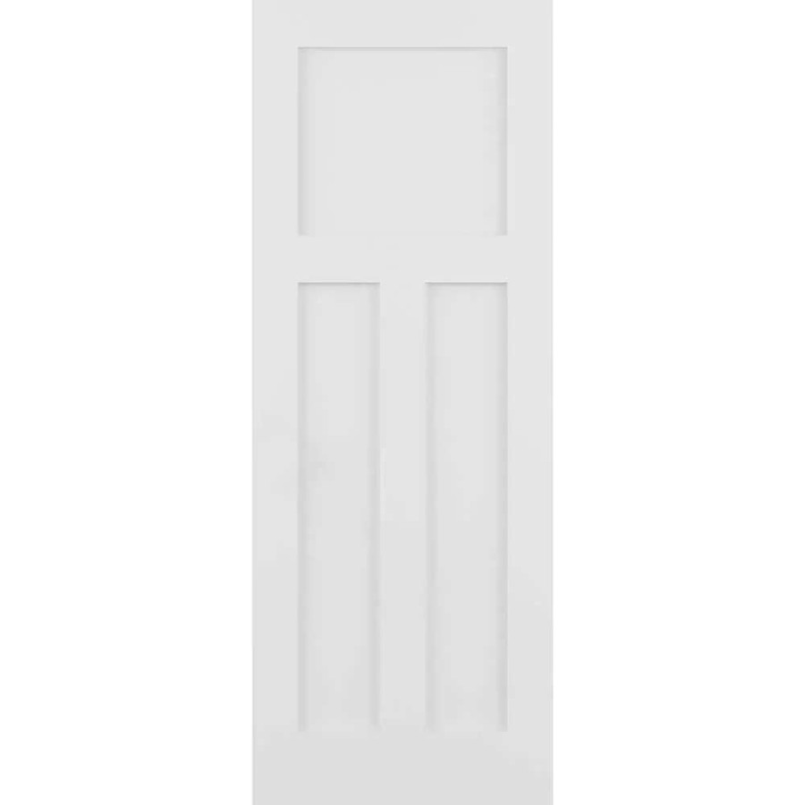 Interior Doors * | Reliabilt Slab Doors Shaker 30-In X 80-In White 3-Panel Craftsman