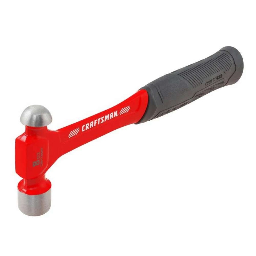 Hand Tools * | Craftsman Hammers 8-Oz Rounded Face Steel Head Steel Ball Peen Hammer