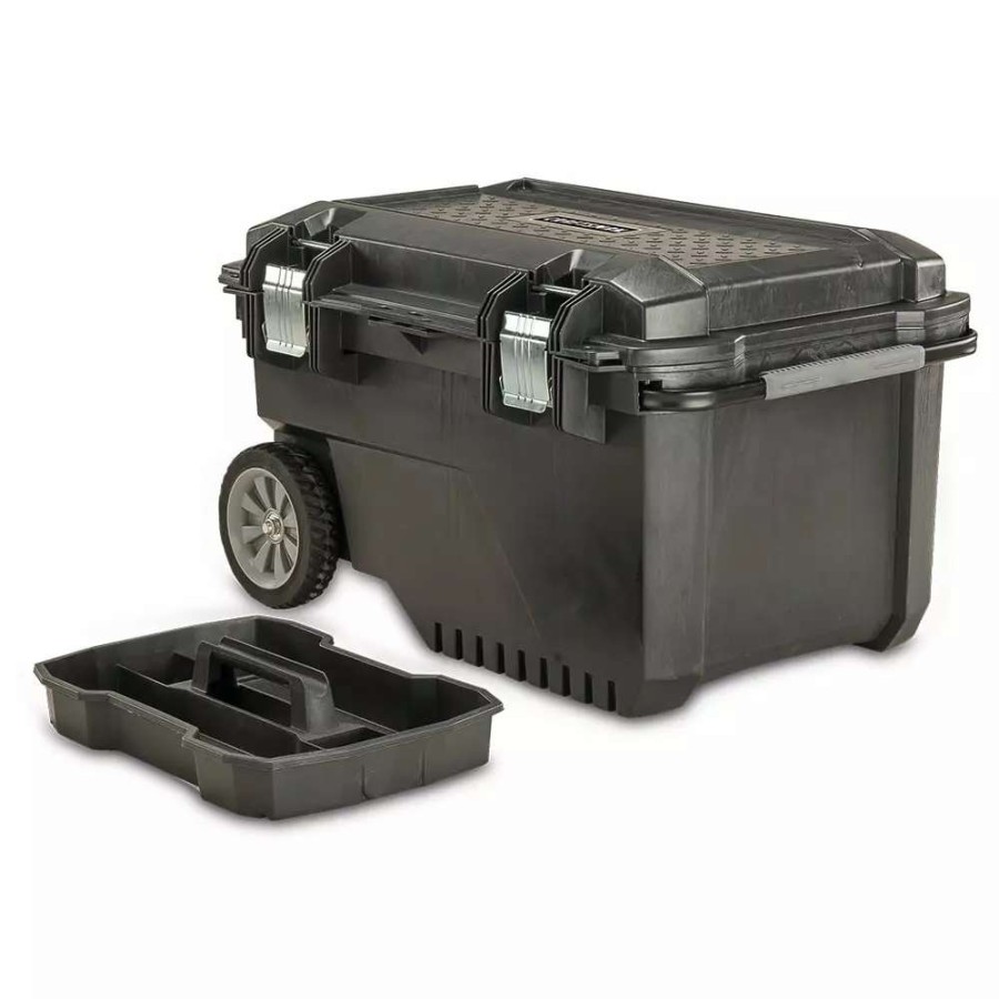 Tool Storage & Work Benches * | Craftsman Portable Tool Boxes 29-In Black Plastic Wheels Lockable Tool Box