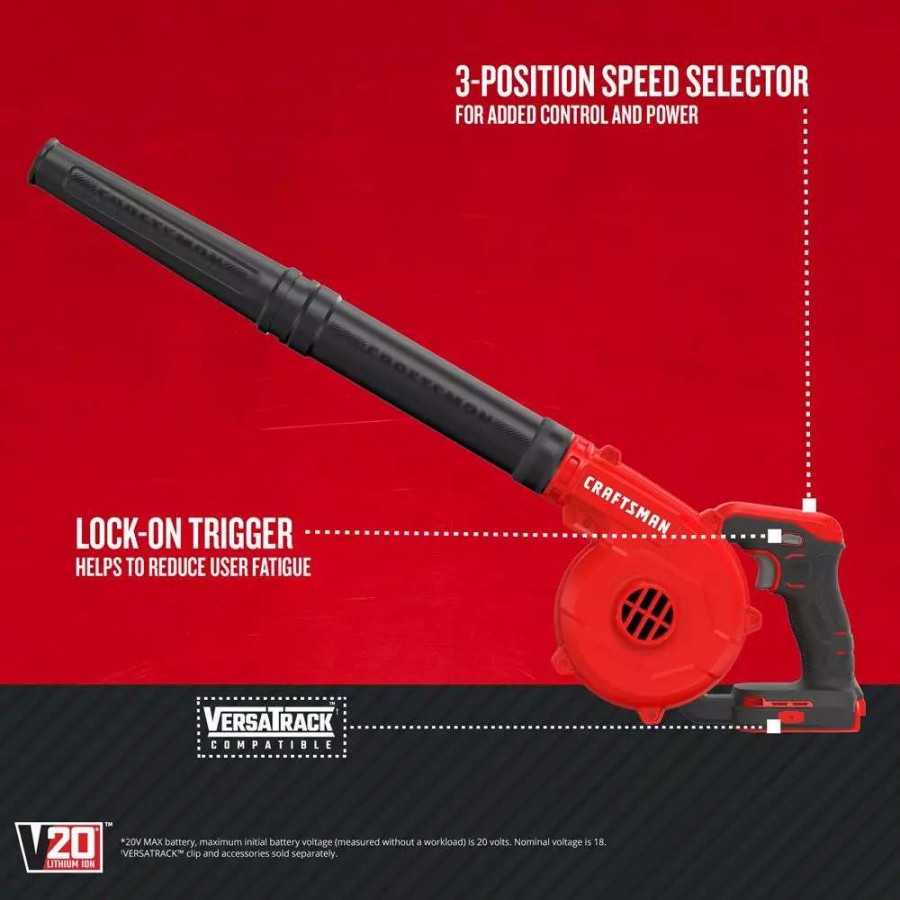 Power Tools * | Craftsman Jobsite Blowers 20-Volt Max Jobsite Blower (Tool Only)