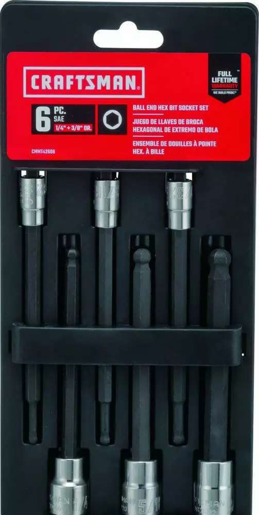 Hand Tools * | Craftsman Driver Sockets & Sets 6-Piece Set Drive Set Hex Bit Standard (Sae) Driver Socket Set