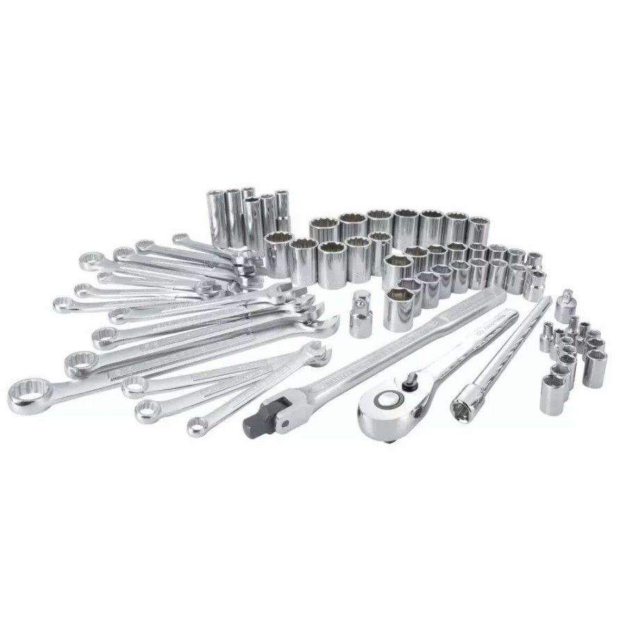 Hand Tools * | Craftsman Mechanics Tool Sets 66-Piece Standard (Sae) And Metric Combination Polished Chrome Mechanics Tool Set (3/8-In)