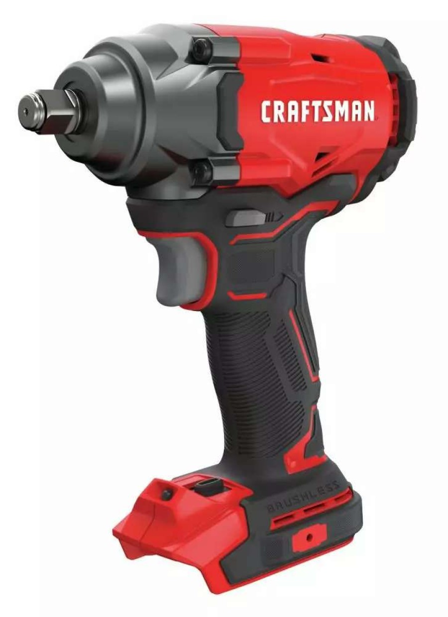 Power Tools * | Craftsman Impact Wrenches V20-Amp 20-Volt Max Variable Speed Brushless 1/2-In Drive Cordless Impact Wrench (Tool Only)