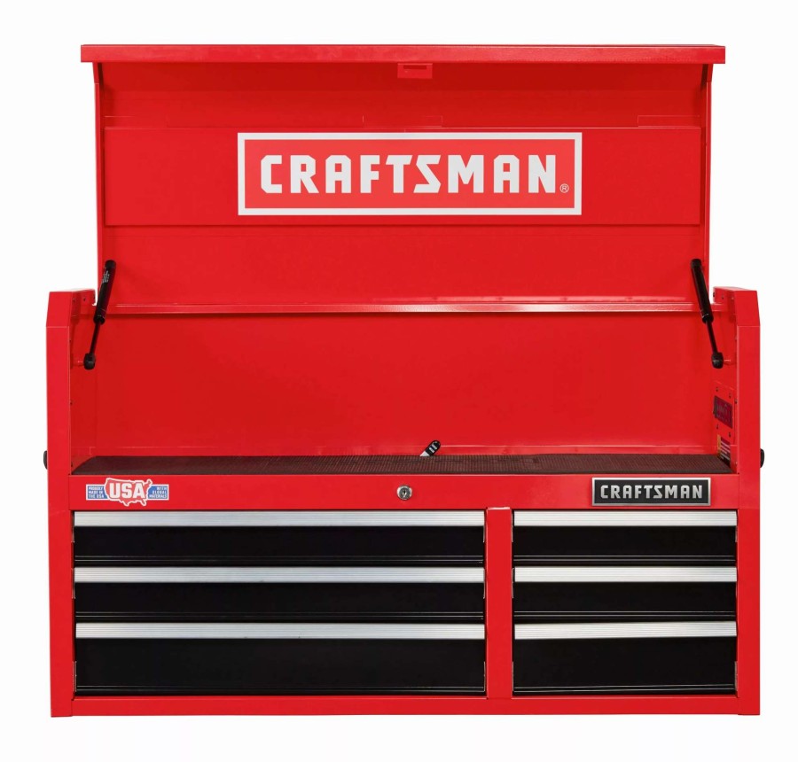 Tool Storage & Work Benches * | Craftsman Top Tool Chests 2000 Series 40.5-In W X 24.5-In H 6-Drawer Steel Tool Chest (Red)