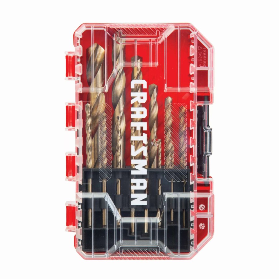 Power Tool Accessories * | Craftsman Twist Drill Bits 14-Piece Assorted X Set Gold Ferrous Coated Hss Twist Drill Bit Set