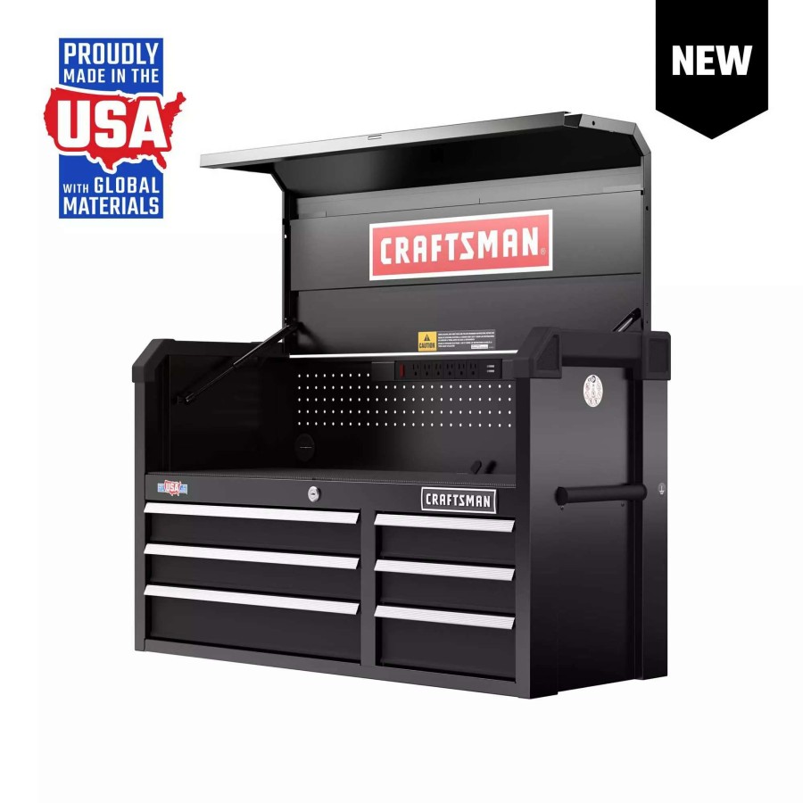 Tool Storage & Work Benches * | Craftsman Top Tool Chests 2000 Series 40.5-In W X 24.7-In H 6-Drawer Steel Tool Chest (Black)