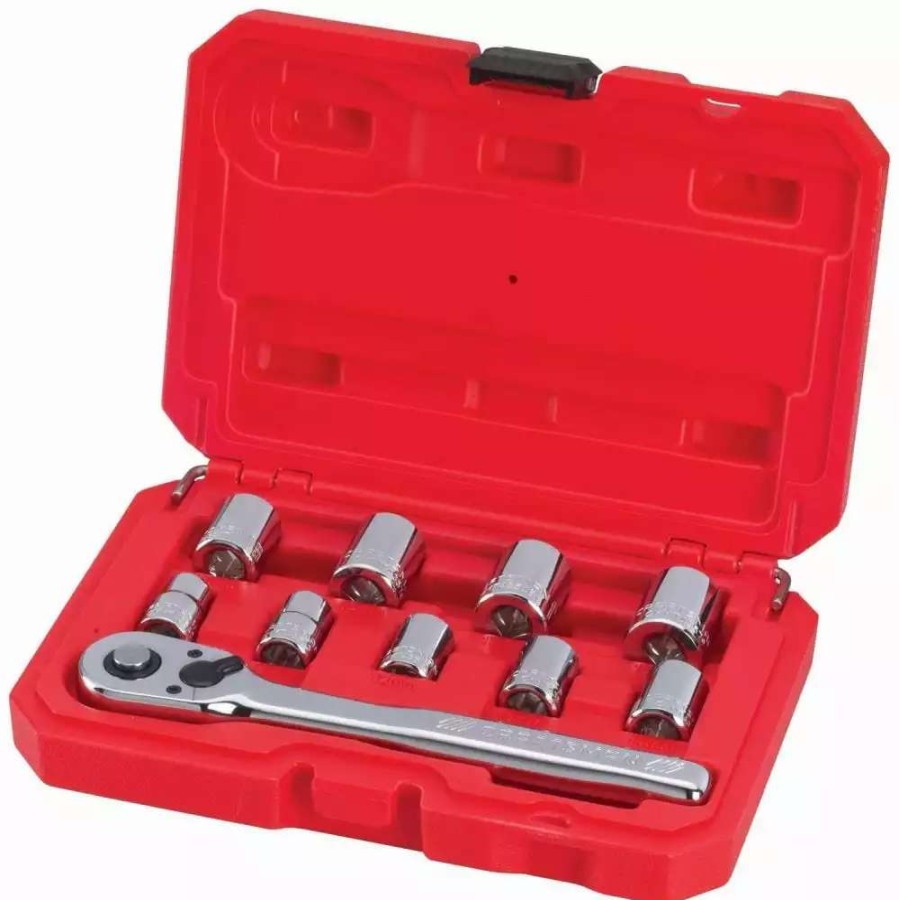 Hand Tools * | Craftsman Mechanics Tool Sets 10-Piece Metric Polished Chrome Mechanics Tool Set (3/8-In)