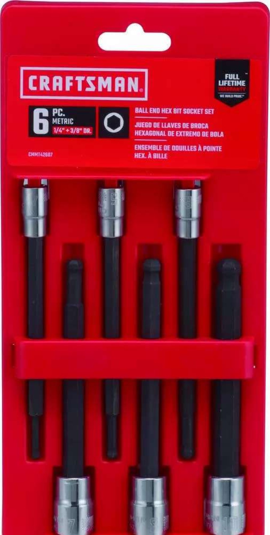 Hand Tools * | Craftsman Driver Sockets & Sets 6-Piece 1/4-In; 3/8-In Drive Set Hex Bit Metric Driver Socket Set