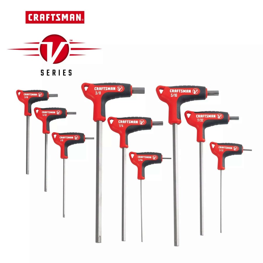 Hand Tools * | Craftsman Hex Keys & Torx Keys V-Series 9-Key Standard (Sae) Hex Key Set