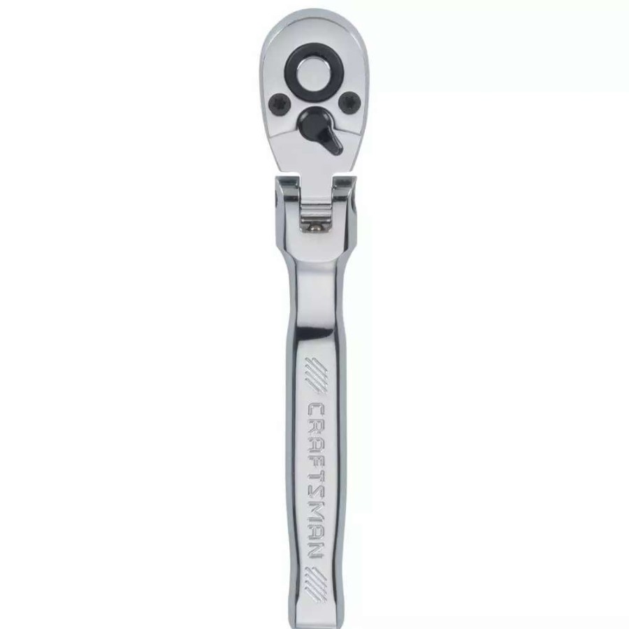 Hand Tools * | Craftsman Ratchets & Ratchet Sets 72-Tooth 1/4-In Drive Quick-Release Flexible Head Standard Ratchet