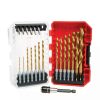 Power Tool Accessories * | Craftsman Twist Drill Bits 21-Piece Assorted X Set Titanium Twist Drill Bit Set